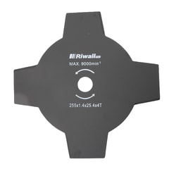 Riwall PRO Žací nůž čtyřzubý ke křovinořezu pr. 255mm, vnitřní průměr 25,4mm, tloušťka 1,4mm