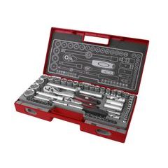 FORTUM hlavice nástrčné, sada 60ks, 1/4", 1/2", 4700011