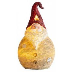 Postavička Xecco 62109, Santa kulatý střední, LED, polyresin, 28,5cm