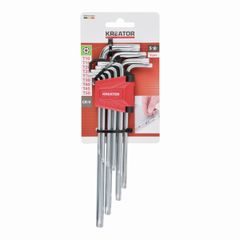 Kreator KRTH21803 Imbusové klíče HEX dlouhé 9ks TORX