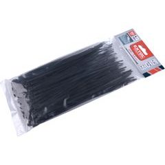 EXTOL PREMIUM pásky stahovací na kabely EXTRA, černé, 200x3,6mm, 100ks, nylon PA66, 8856232