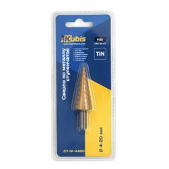 Vrták do kovu stupňovitý HSS, ∅4-20mm, TiN, HRC 60-63 | 07-01-4420 Kubis