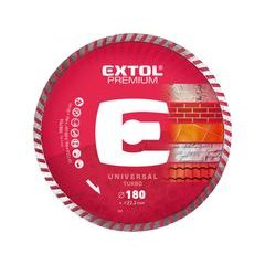 EXTOL PREMIUM kotouč diamantový řezný, turbo - suché i mokré řezání, O 180x22,2x2,5mm, 108754