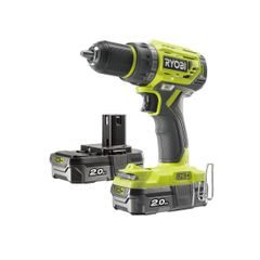 Ryobi R18DD7-220S aku bezuhlíkový 18 V šroubovák/vrtačka + 2x 2Ah baterie + nabíječka ONE+