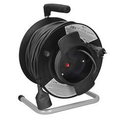 Prodlužovací přívod 1z - na bubnu, 3x1,5mm2, černý, 50m