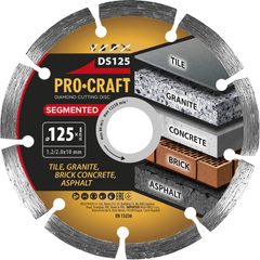 Diamantový řezný kotouč Segmented Procraft DS125 | DS125 Procraft