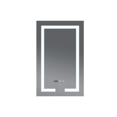 Koupelnové zrcadlo s LED osvětlením, protizamlžovací funkcí, regulací jasu a hodinkami, MR06-60×80 H | MR06-60×80 HARD Procraft