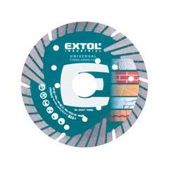 EXTOL INDUSTRIAL kotouč diamantový řezný, turbo Grind Cut, suché i mokré řezání, O 115x22,2x2,2mm, 8703061