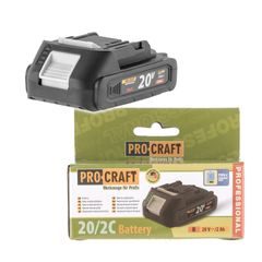 Baterie akumulátorová 20V Li-ion, 2000mAh USB Type C Procraft 20/2C | 20/2C Procraft