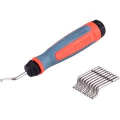 EXTOL PREMIUM odhrotovač univerzální, dřík 3,2mm +10ks náhradních čepelí, HSS M35 (5% Co), 8803680