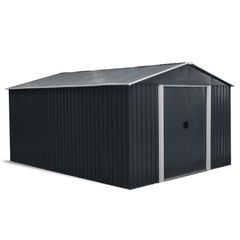 Riwall PRO RMSA 12x10 Anthracite zahradní domek kovový 3 x 3,7 m se sedlovou střechou antracit