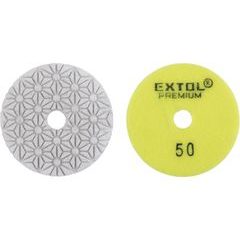 EXTOL PREMIUM kotouč diamantový leštící na obklady, O100mm, P50, suchý zip, 8803090