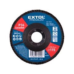 EXTOL PREMIUM kotouč lamelový šikmý korundový, O115mm, P36, 8803461