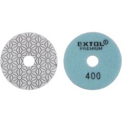 EXTOL PREMIUM kotouč diamantový leštící na obklady, O100mm, P400, suchý zip, 8803096