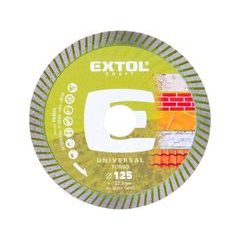 EXTOL CRAFT kotouč diamantový řezný, turbo - suché i mokré řezání, O 125x22,2x2mm, 903052