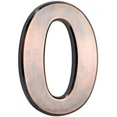 Domovní číslo "0" MagicHome, s lepící páskou, bronzové, 70x100 mm, ABS