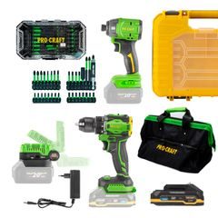 Procraft aku sada nářadí 20V 5dílů s baterií a nabíječkou | AKUSET2 Procraft