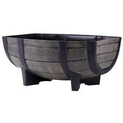 Květináč Woodeff barel natural, 29x41x19cm