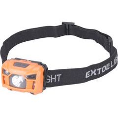 EXTOL LIGHT čelovka 100lm, USB nabíjení, s IR čidlem, 3W LED, 43180