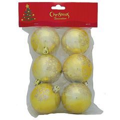 Ozdoba Xmas N2 6006TS, 6dílná, M01 zlatá