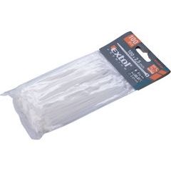 EXTOL PREMIUM pásky stahovací na kabely bílé, 100x2,5mm, 100ks, nylon PA66, 8856102