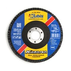 Kotouč lamenový Т29 Р80, 125*22 мм, Zirconia KATANA ocel/nerez | 07-00-3908 Kubis