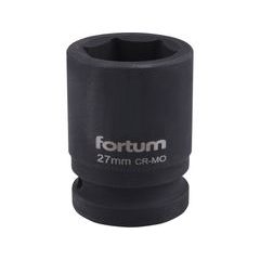 FORTUM hlavice nástrčná rázová 3/4", 27mm, L 52mm, CrMoV, 4703027