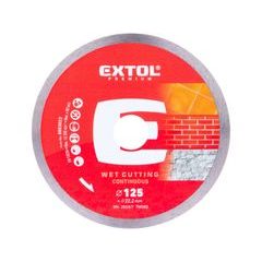 EXTOL PREMIUM kotouč diamantový řezný celoobv. EXTRA tenký - mokré řezání, O 125x22,2x1,1mm, 8803022