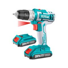 Total Vrtací šroubovák AKU, 20V Li-ion (2x), 2000mAh, TDLI200215