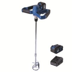 Scheppach BC-PMX100-X-SET L 20 V IXES aku míchadlo stavebních materiálů + 4Ah baterie + nabíječka 2,4 A
