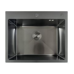 Nerezový dřez MIXXUS MH6050 DECOR GRAPHITE se sifonem, grafitový | MH6050 DECOR GRAPHITE Mixxus
