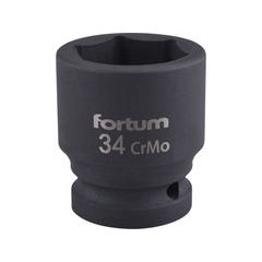 FORTUM hlavice nástrčná rázová 3/4", 34mm, L 57mm, CrMoV, 4703034