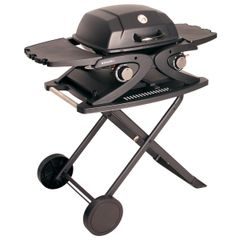 Riwall PRO RGG 20 Compact SET přenosný plynový gril 4,2 kW se dvěma hořáky a pojízdným skládacím stolkem