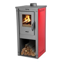 Kamna Thalia Okta 3,9kW, 85cm, červené