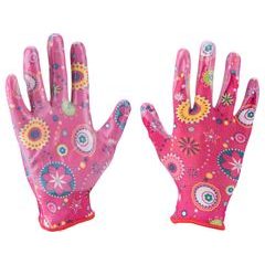 EXTOL LADY rukavice zahradní polyesterové, polomáčené v nitrilu, velikost 7", 8856669