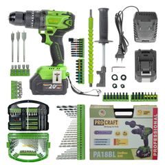 Aku vrtací šroubovák s příklepem Procraft SPA18BL Brushless se sadou bitů DBS-101 | SPA18BL/DBS101 Procraft