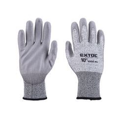 EXTOL PREMIUM rukavice s vysokou odolností proti prořezu, polomáčené v PU, velikost 10", 8856698