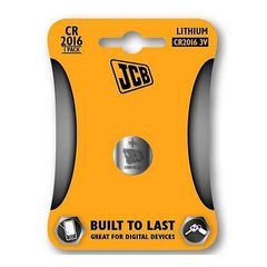 JCB knoflíková lithiová baterie CR2016, blistr 1ks