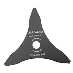 Riwall PRO Trojzubý žačí nůž pro křovinořezy ( 255 x 2,5 x 25,4 mm )