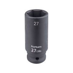 FORTUM hlavice nástrčná rázová 1/2", 27mm, L 78mm, CrMoV, 4703227