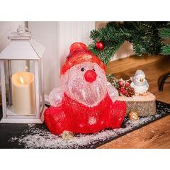 Dekorace MagicHome, Santa Klaus, LED, 3xAA, 24x21x24 cm - exterier
