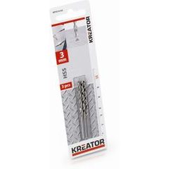 Kreator KRT010105 3ks HSS vrták do kovu 3x61 mm