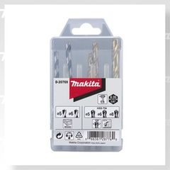 Makita D-20769 - sada vrtáků šestihran 1/4" do kovu/dřeva 5 ks v plastové krabičce
