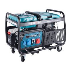 HERON elektrocentrála benzínová 23,5HP/12kW/15kVA (400V), 12kW (230V), podvozek, 8896431