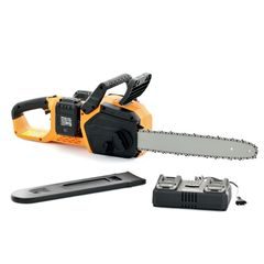 Riwall PRO RACS 4020i SET aku řetězová pila 2 x 20 V + 2x 4 Ah baterie + duální rychlonabíječka 4,5 A