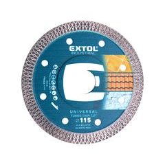 EXTOL INDUSTRIAL kotouč diamantový řezný, turbo Thin Cut, suché i mokré řezání, O 115x22,2x1,5mm, 8703041