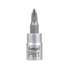 FORTUM hlavice zástrčná 1/4" hrot křížový, PH 1, L 37mm, 4701811