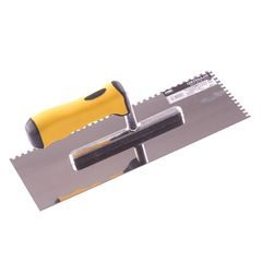 Hladítko nerez 28x12cm, zub 4mm, PVC rukojeť