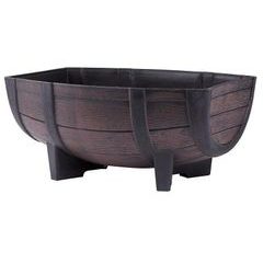 Květináč Woodeff barel teak, 29x41x19cm