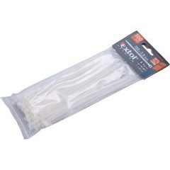 EXTOL PREMIUM pásky stahovací na kabely bílé, 150x2,5mm, 100ks, nylon PA66, 8856104